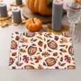 thumbnail image 2 of Fall Placemats Set of 6,12x18 Inch Pumpkins with Maple Leaves Heat-Resistant Place Mats,Seasonal Autumn Table Decors for Farmhouse Kitchen Dining Thanksgiving Holiday Party, 2 of 6
