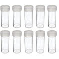thumbnail image 1 of TUBES de Rangement pour Pièces, Ronds en Plastique Transparent avec Couvercles Vissés pour Quarts (Quantité de 10 TUBES), 1 of 3