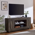 thumbnail image 6 of KeyWhat TV Stand for TVs Up to 80", Modern Entertainment Center with Storage Cabinet & Open Shelves, Cable Management for Living Room, Dark Rustic Oak, 6 of 7