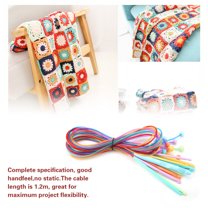 YLSHRF Crochet Hooks with Cable, Knitting Needles with Cable,ABS Plastic Afghan Tunisian Crochet Hook Set with Cable Carpet Rug Weave Knitting Needles 12Pcs