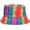2, variant on CoCopeaunts Bucket Hat for Men Rainbow Colors Summer Sunscreen Fisherman Hat Holiday Outdoor Women Bucket Cap Two Side Wear