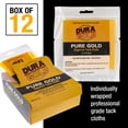 thumbnail image 2 of Dura-Gold - Pure Gold Superior Tack Cloths - Tack Rags (Box of 12) - Woodworking and Painters Professional Grade - Removes Dust, Sanding Particles, Cleans Surfaces - Wax and Silicone Free, Anti-Static, 2 of 7