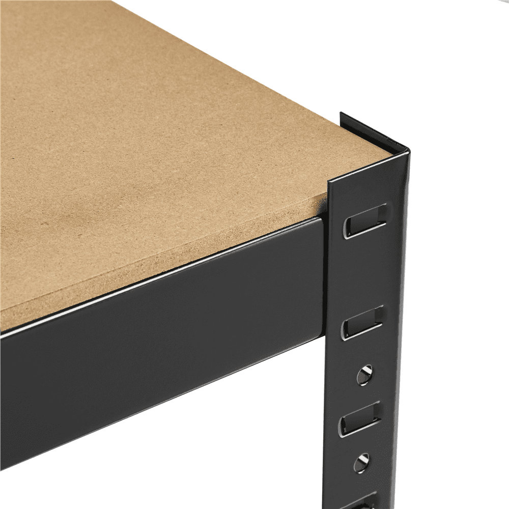 Fullfurnique 71″ Height Adjustable 5 Tier Steel Storage Shelves, Black