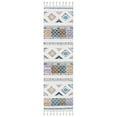 thumbnail image 5 of SAFAVIEH Moroccan Fringe David Southwestern Shag Area Rug, Ivory/Navy, 8' x 10', 5 of 10