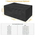 thumbnail image 5 of Outdoor Rectangular Furniture Cover Waterproof Weatherproof Adjustable Garden Patio Table Chair Cover, 5 of 8