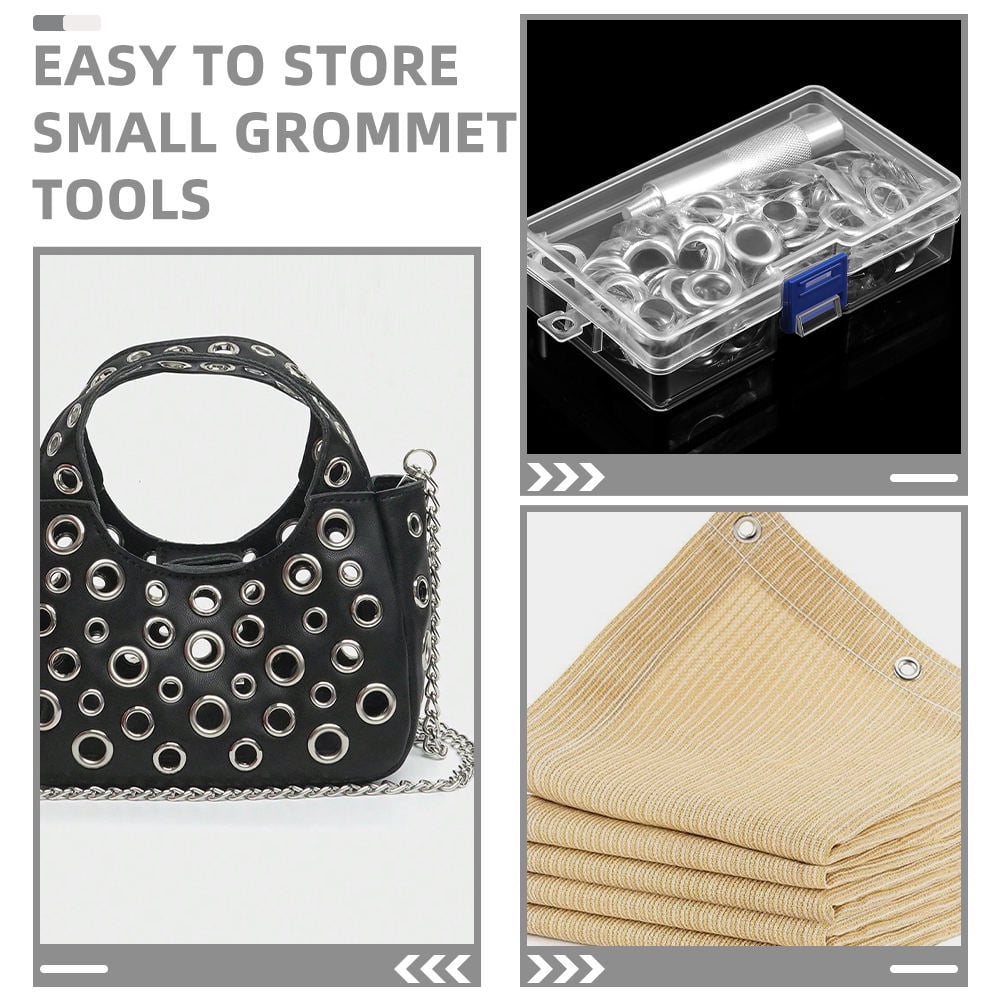 WORGEOUS 1 Set Grommet Tool for Curtains Clothing Tarps  Heavy Duty Eyelet Punch Tool Metal Grommet for Replace 12MM Inner Diameter