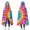 Colorful Tie Dye-1, variant on Wearable Blanket,Colorful Tie Dye Wave Pattern Hooded Wearable Flannel Blanket for Adults & Teens,Winter Poncho Shawl Wrap Cape Cozy Anti-Pill,60"x80"