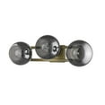 thumbnail image 1 of HomeRoots Lunette Mid-Century Modern 3-Light Aged Brass Sconce Multicolour, 1 of 1