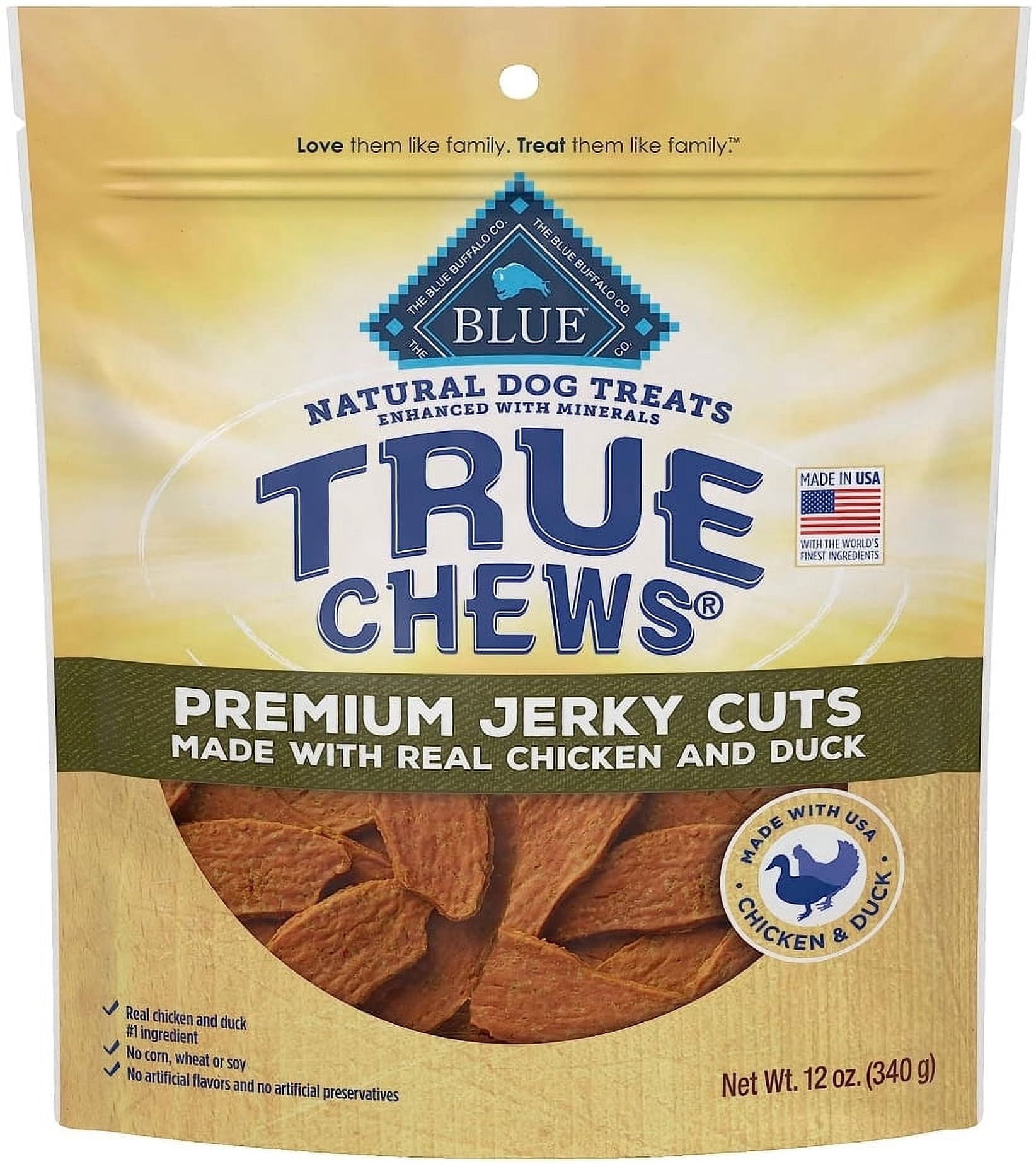 True Chews Jerky Premium avec Vrai Poulet et Canard 12 oz