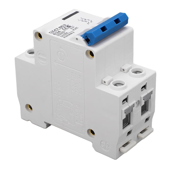Home MCB, 63A Rail Mount Quick Tripping Circuit Breaker 2P Safe Protection For Solar System