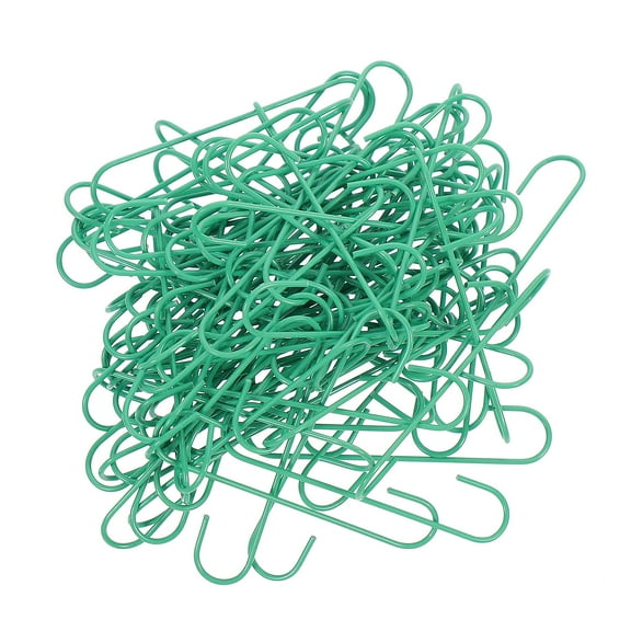 Raindrops 100Pcs Sturdy Iron C-Shape Mini Christmas Ornament Hangers for Tree Decoration Green 2x0.4in