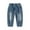 Blue, variant on Toddler Boys Cargo Jeans Elastic Waisted Baggy Jeans Pull on Cargo Pants Distressed Denim Pants Baby Joggers Pants