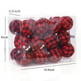 thumbnail image 3 of 24 Pieces Christmas Plaid Ball Ornaments Buffalo Check Balls Plaid Fabric Wrapped Balls Christmas Tree Hanging Ornaments for Xmas Holiday Farmhouse Party Decoration (2.75 Inches), 3 of 8