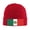 Red, variant on Mexican Flag Winter Beanie Hats for Men Women Warm Cozy Knitted Cuffed Skull Cap Black