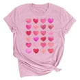 thumbnail image 1 of Meichang T-Shirts Cœur d'Amour pour Femmes T-Shirts de la Saint-Valentin Imprimé Cœur Manches Courtes Hauts Mignons Col Rond Cadeaux de la Saint-Valentin pour Femmes, 1 of 2