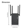 thumbnail image 5 of WiFi Range Extender Repeater, 5GHz/2.4GHz Dual Band 1200Mbps WiFi Repeater Wireless Signal Booster, 360 Degree Full Coverage WiFi Extender Signal Amplifier with 4 Band Antennas, 5 of 8