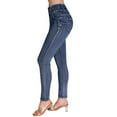 thumbnail image 4 of roswear Women's High Waisted Stretchy Skinny Jeans, 28.5" Inseam, Size 4-22, 4 of 5
