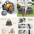 thumbnail image 6 of Jeiento Grey Leopard Bow 17 Inch 4-Piece Matching Backpack Set, Lightweight Large Capacity School Bookbag Suitable for Boys and Girls, 6 of 8