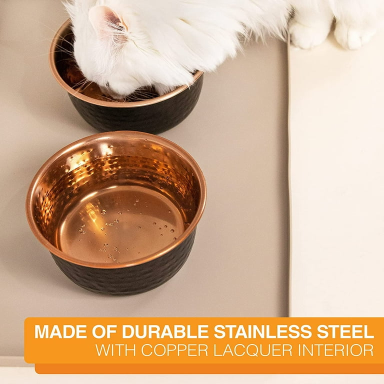 Neater Pet Brands Hammered Decorative Designer Bowls Luxury