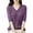 Purple-A3, variant on Nisorays Womens V Neck Sweater Short Sleeve Knit Casual Loose Fit Pullover Casual Blouses Black 3XL