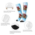 thumbnail image 6 of Daiia Sports Socks Trip to London Printed Novelty Crew Socks for Men Women Knee High Socks Cotton Socks Soft & Breathable Support Unisex Socks, 6 of 9