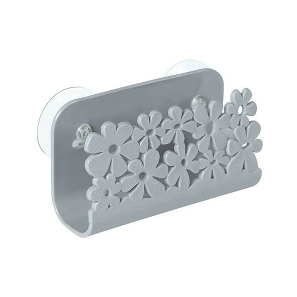 WIFKLSIIPG Sink Sponge Holder Suction Sponge Holder Sink Caddy with Suction Cups Bathroom Accessories for Kitchen Sink and Bathroom Sink (Grey)(Grey)