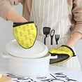 thumbnail image 6 of Pofeuu Gold Pineapple Print Thickened Mini Silicone Oven Mitts Heat Resistant, Rubber Oven Mitt Gloves, Finger Pinch Grips, Pot Holder, Silicone Potholder, 6 of 7