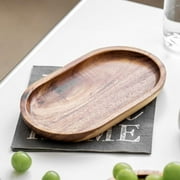 Japanese Style Wooden Tray Ins Style Oval Acacia Wooden Tray Wooden Dessert Plate Cake Plate