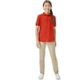 thumbnail image 6 of Classroom School Uniforms Big Kid Short Sleeve Pique Polo CR832Y, M, Orange, 6 of 7