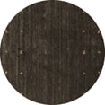 thumbnail image 1 of Ahgly Company Indoor Round Abstract Brown Contemporary Area Rugs, 6' Round, 1 of 4