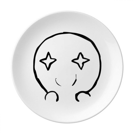 

Eyes Shining Black Expression Happy Plate Decorative Porcelain Salver Tableware Dinner Dish