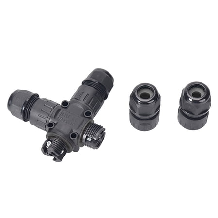 tooarts IP68 Waterproof Junction Box Crossed-shape Two Inlets & Two ...