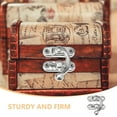 thumbnail image 6 of 20pcs Vintage Metal Hasp Latch Lock for Wood Boxes and Doors Silver Tone Antique Style Small Size, 6 of 7