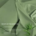 thumbnail image 3 of Rayon from Bamboo Solid Deep Pocket Sheet Set Sage / Full, 3 of 4