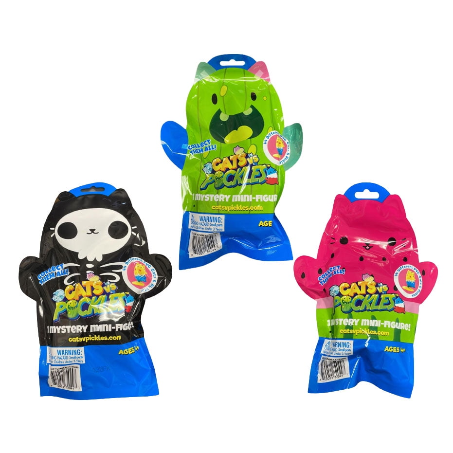 Cats vs Pickles Mystery Mini Figures LOT OF 3 BLIND BAGS