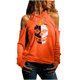 thumbnail image 1 of Moda Mujer Causal Cuello Redondo Blusa Estampada Sin Tirantes Manga Larga Camiseta Otoño Tops Fridja  bvmnju2021, 1 of 5