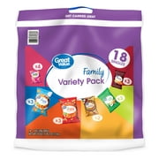 Great Value Family Variety Pack, 1 oz, 18 Count