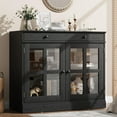 thumbnail image 1 of QinaQin 35.4-Inch Glass-Door Sideboard with Storage Space and Drawers, Modern Style, Suitable for Dining Room and Kitchen, 1 of 8