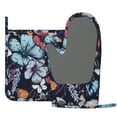 thumbnail image 3 of Kll Flowers Ad Butterflies Oven Gloves And Pot Holders Grill Gloves - Oven Gloves And Pot Holders, Non-Slip Cooking Gloves With Recycled Pads, 3 of 9
