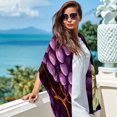 thumbnail image 6 of Grape Elegant Chiffon Silk Scarf - Lightweight Breathable Translucent Wrap Shawl for Women - 70.86x28.7in, 6 of 6