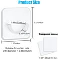 thumbnail image 2 of 6Pcs Adhesive Shower Curtain Rod Holder, Transparent Shower Curtain Rod Mount Holder, Shower Curtain Rod Tension Brackets No Drilling for Wall, Bathroom, Windows, Wardrobe, 2 of 7