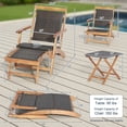 thumbnail image 2 of GVN Outdoor Chaise Lounge, 2 Pieces Patio Rattan Folding Lounge Chair with Acacia Wood Table Outdoor Chaise Lounge Chair for Pool Backyard Beach Red, 2 of 8