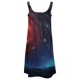 thumbnail image 5 of Galaxy Star Outer Space Women's Summer Dresses 2025 Beach Casual Sleeveless Floral Print Tank Loose Sundress, 5 of 8