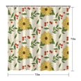 thumbnail image 3 of 72x72 Inch Fabric Shower Curtain Waterproof Polyester, Daisy Floral Print, 3 of 6