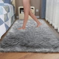 thumbnail image 6 of OUSGAR 70 inch Area Rugs for Living Room Shaggy Contemporary Solid Wool Shaggy Carpet Bedside Floor Mat Super Soft Faux Sheepskin Fur Area Rugs Yoga Mat Child Play Mat for Bedroom Dining Room White, 6 of 7
