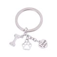 thumbnail image 3 of 2pcs Bone Dog Paw Keychains Unique Key Holder Exquisite Key Ring Key Decoration Small Gift for Men Women, 3 of 9