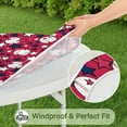 thumbnail image 5 of Red Baseballs and Stars Pattern Round Fitted Tablecloth with Elastic Edge,Dining Table Cover Waterproof,Outdoor Round Tablecloth for Camping,Dining,Indoor and Outdoor, 5 of 7