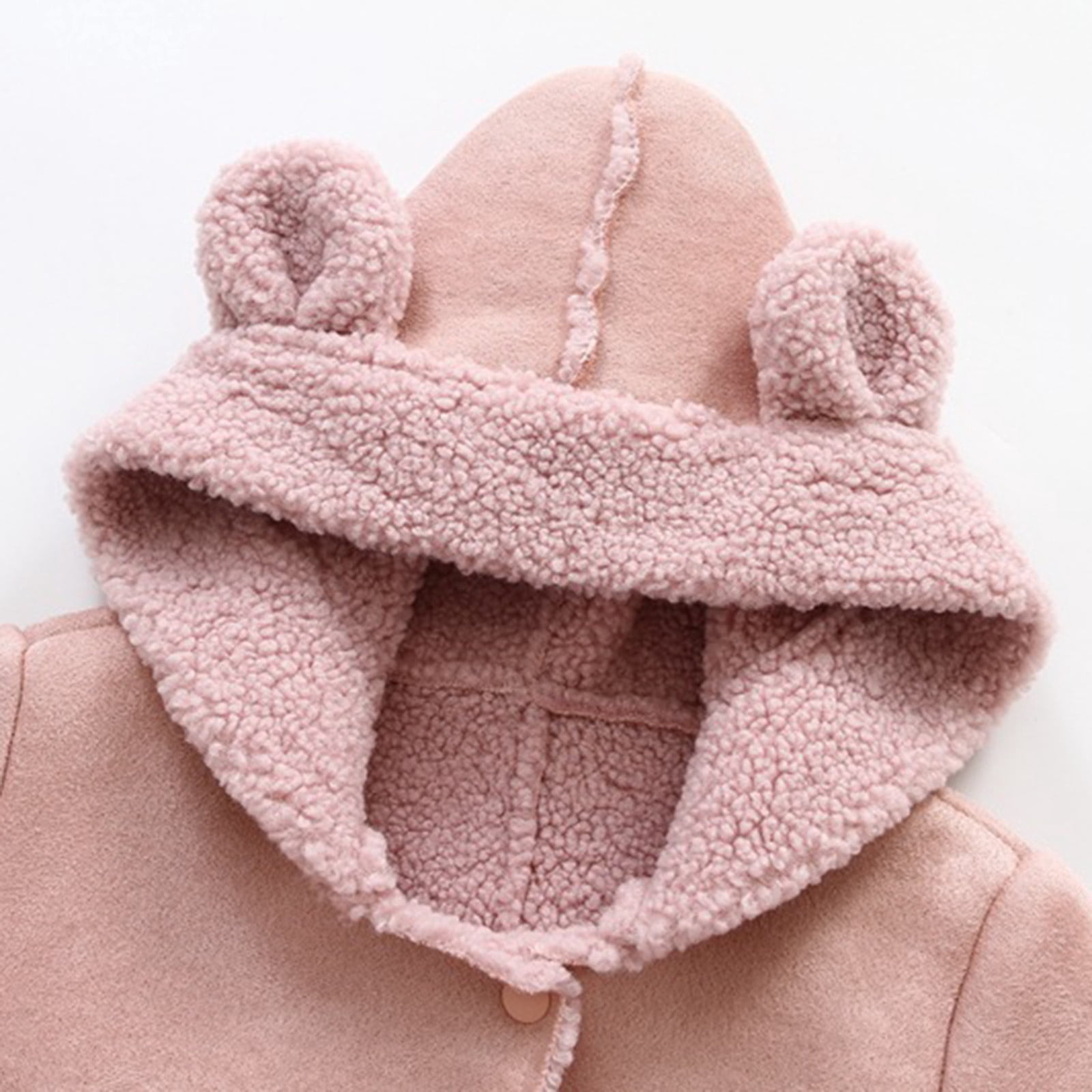 FYDUU Newborn Baby Jumpsuit Hooded Fleece Rompers Infant Boys Girls Long Sleeve Zipper Hooded Romper Newborn Fleece Jumpsuit Onesies Comfy Onesies 6-12 Months
