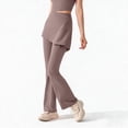 thumbnail image 5 of Gkeoshab Crz Yoga Leggings Women's Flared Yoga Pants with Detachable Skirt High Waist Bootcut Lounge & Workout Trousers Rose Gold L, 5 of 5