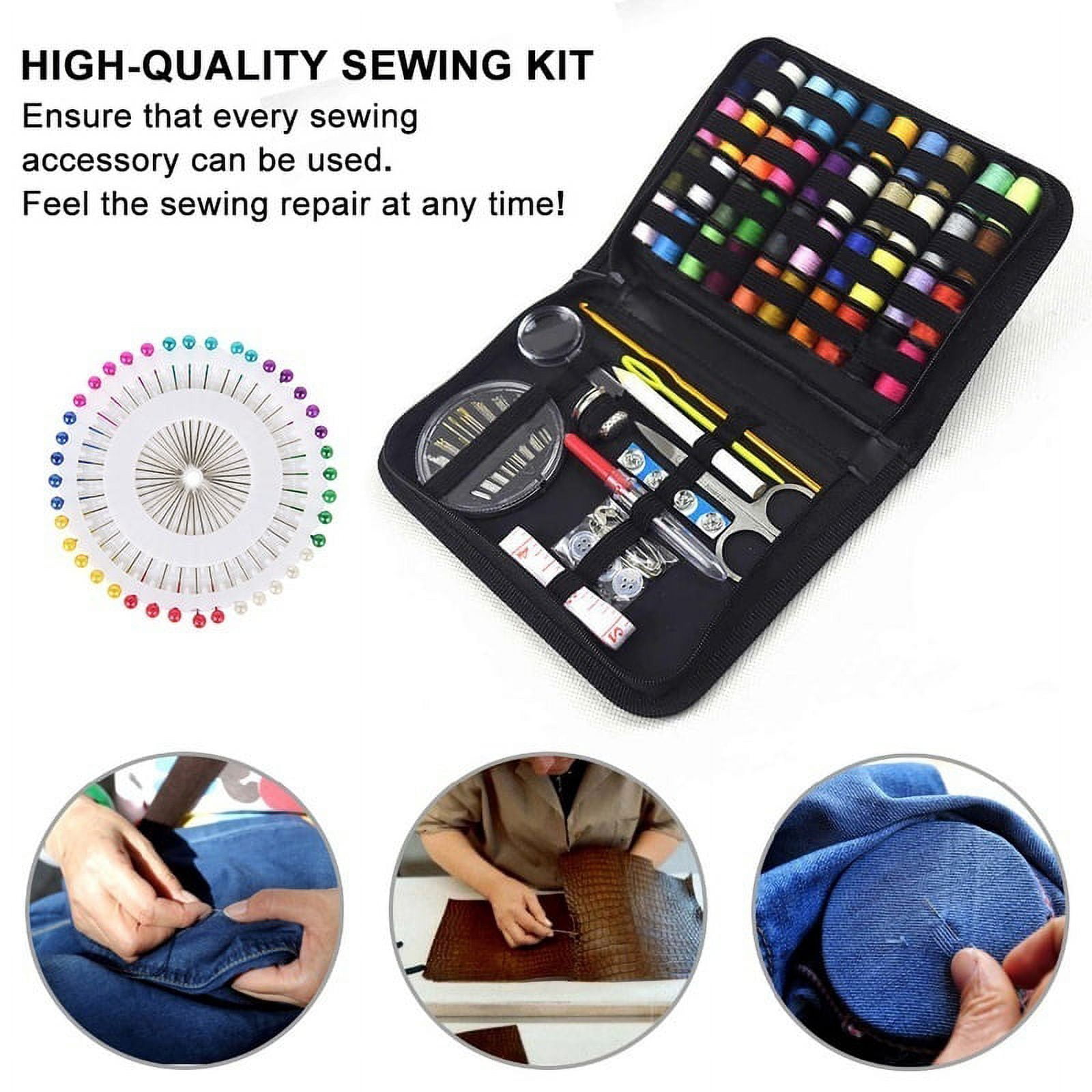 128pcs/Set Portable sewing sewing kit set manual sewing sewing box sewing  tool set Multiple Color